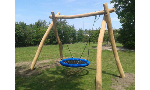 Tampa robinia vogelnestschommel Houten schommelframe met vogelnest zitting - Houten schommels - Robinia houten speeltoestellen - LuduQ speeltoestellen